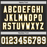 Maillot de football rétro authentique en maille noire, blanche et dorée, personnalisé
